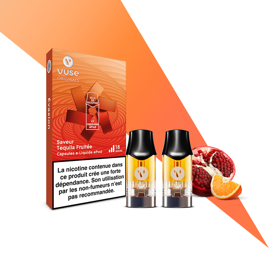 Vuse ePod Capsules ePod Tequilla Fruitée Sels de Nicotine (2ml)
