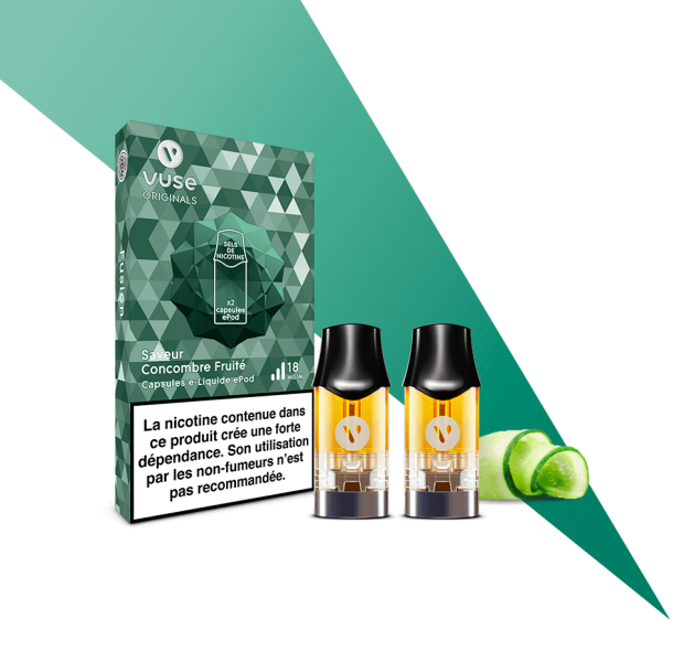 Vuse ePod Capsules Epod - Concombre fruité sels de nicotine (2ml)