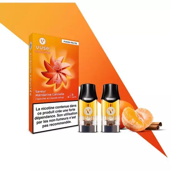 Vuse ePod Capsule e-liquide ePod saveur Mandarine Cannelle (2ml)