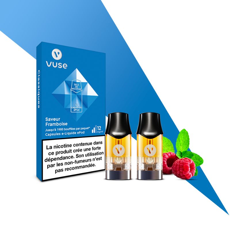 Vuse ePod Capsule e-liquide ePod saveur Framboise (2ml)