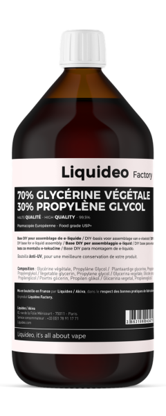 Liquideo Base Glycérine Végètal sans nicotine  - 500 ml