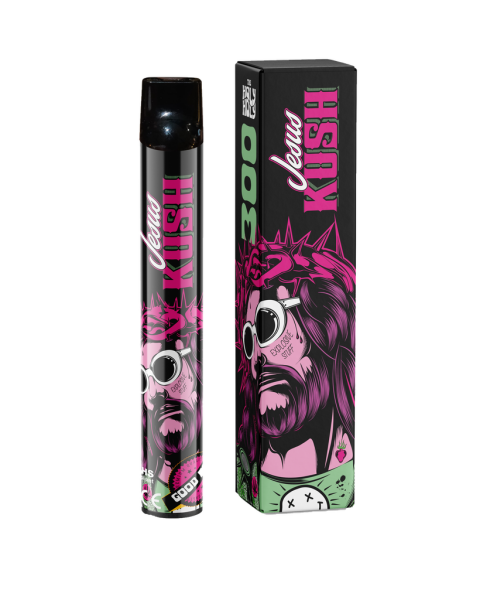 ECIG JETABLE - JESUS KUSH CBD 500mg/10ml,  notes de fruits rouges - 800 Bouffées -