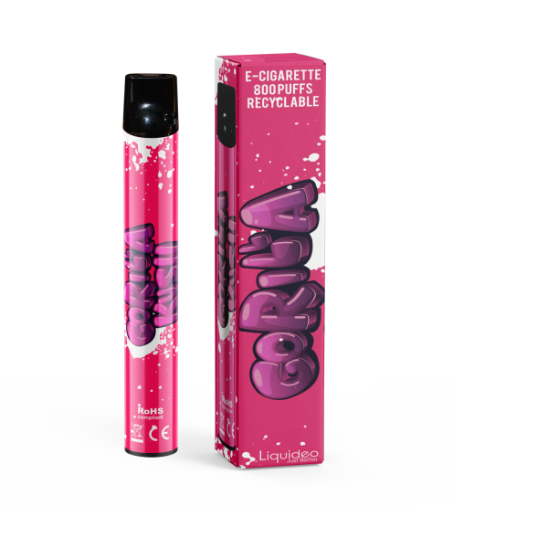 ECIG JETABLE - CBD - GORILLA kush -500mg/10ml  - 800 Bouffées -
