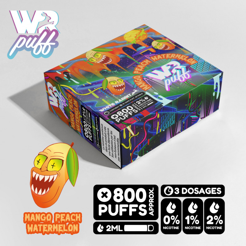 Puff LUMINEUSE 800 Puffs- mangue, pêche, pastêque