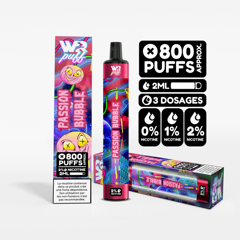Puff LUMINEUSE 800 Puffs- Passion bubble