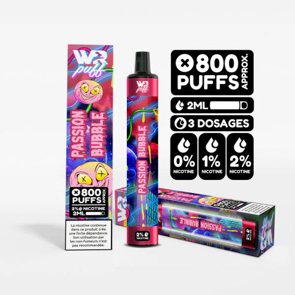 Puff LUMINEUSE 800 Puffs- Passion bubble
