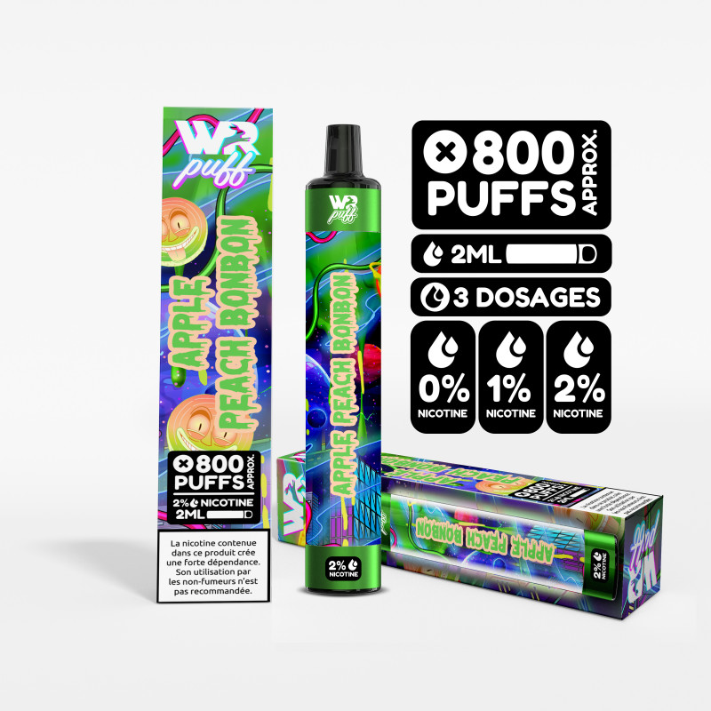 Puff LUMINEUSE 800 Puffs- Apple Peach Bonbon